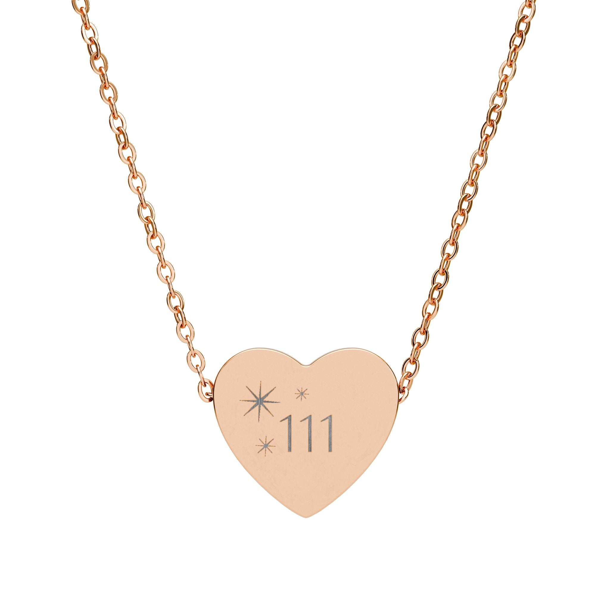 Heart Personalized 111 Charm Pendant