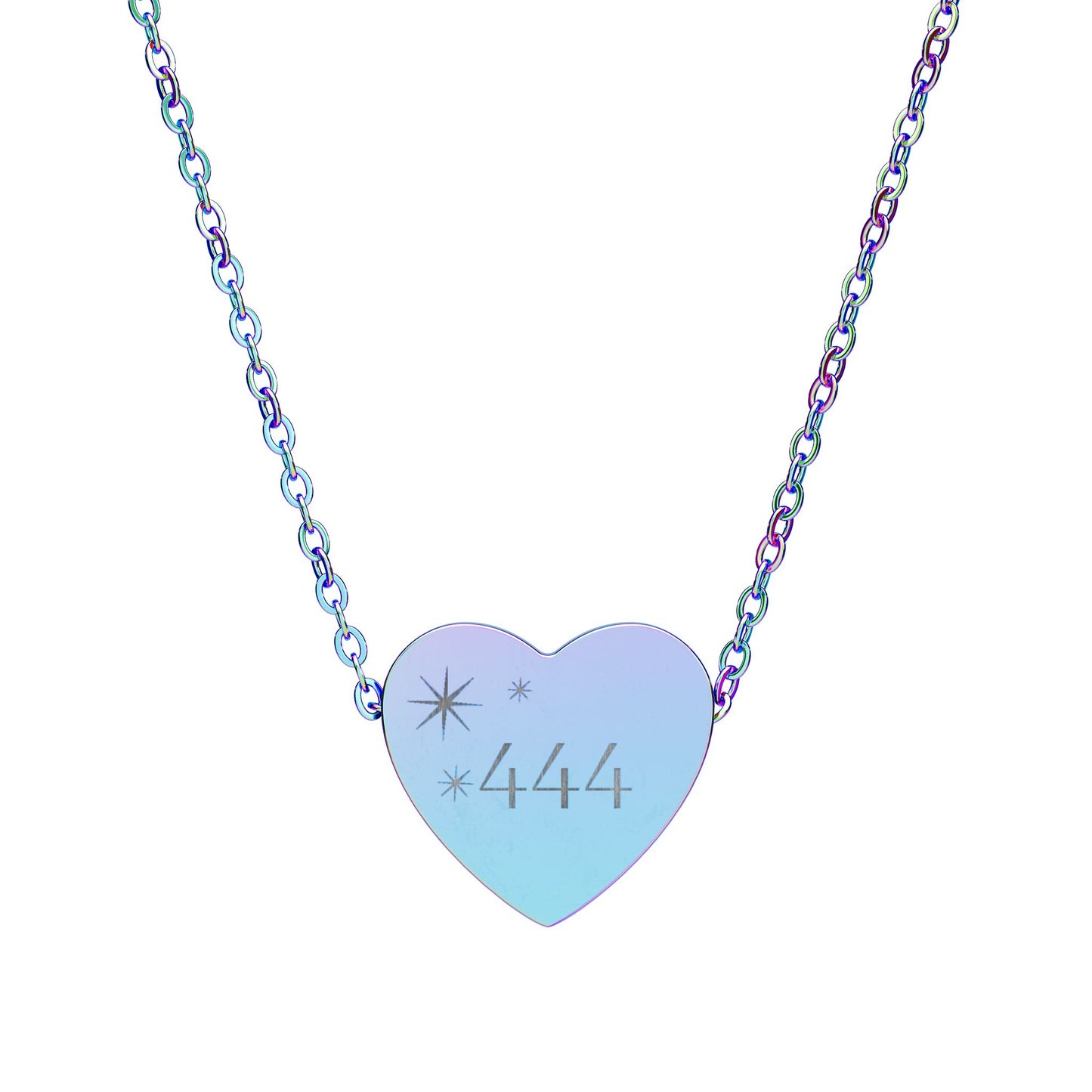 Heart Necklace — Personalized 444 Charm Pendant