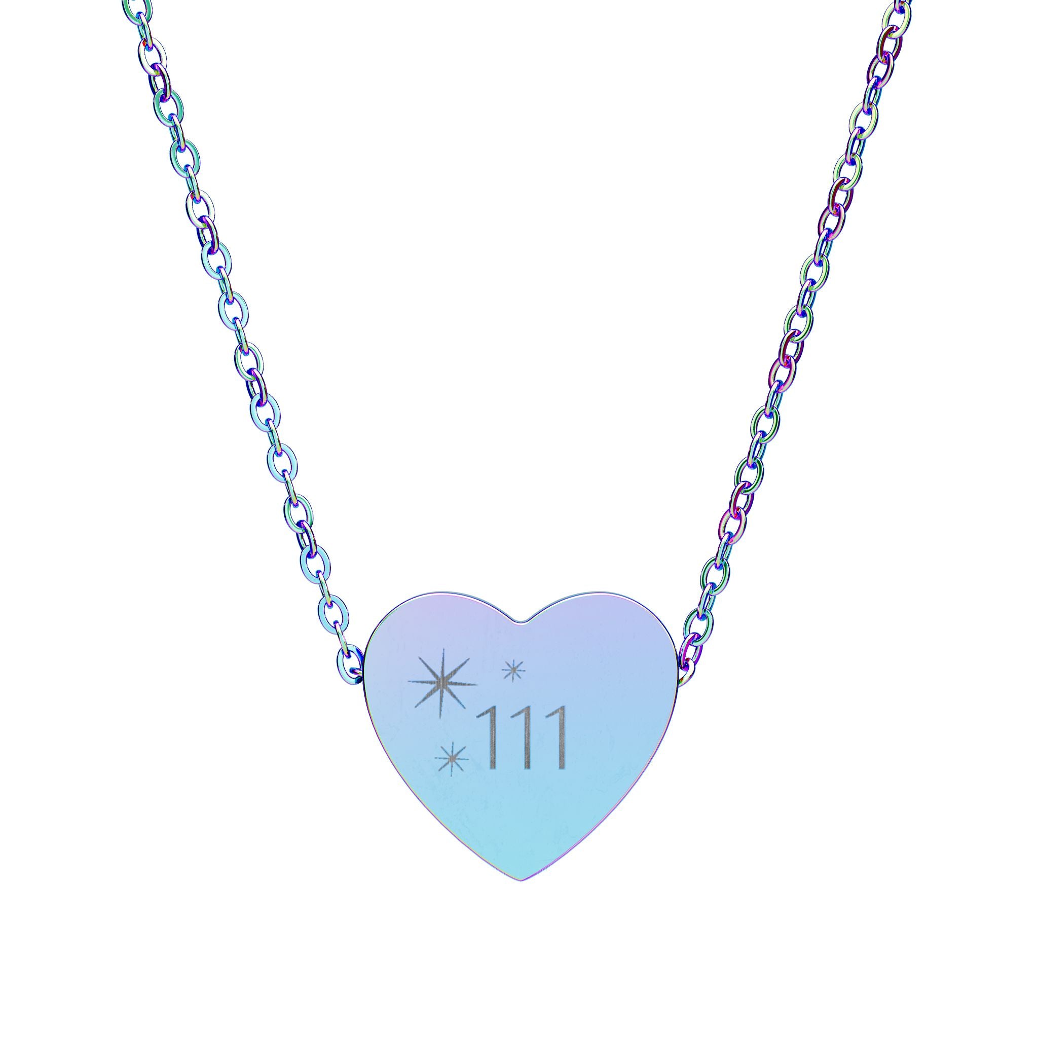 Heart Personalized 111 Charm Pendant