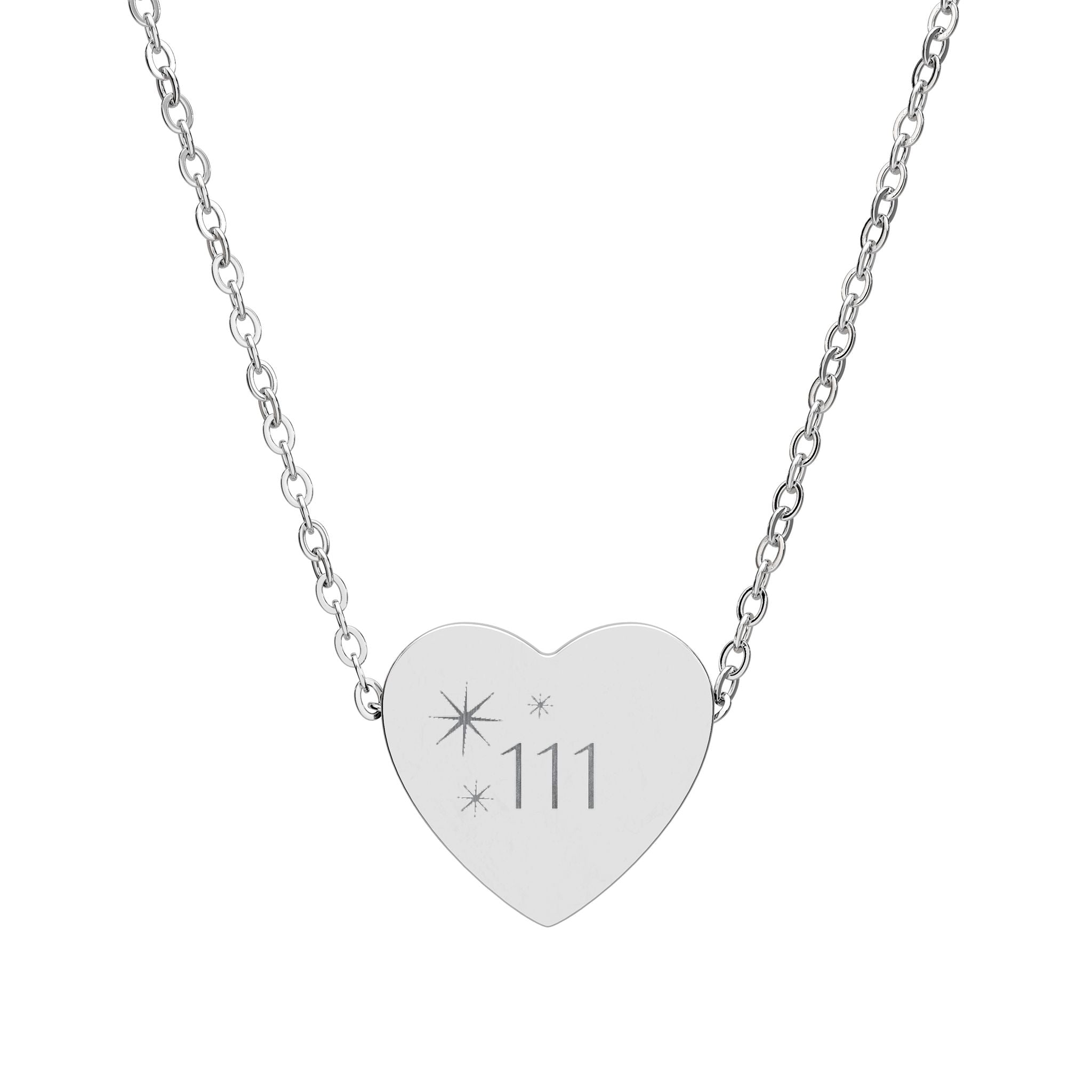Heart Personalized 111 Charm Pendant