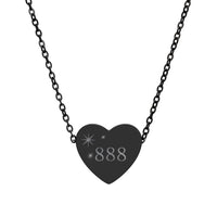 Heart Necklace — Personalized 888 Charm Pendant