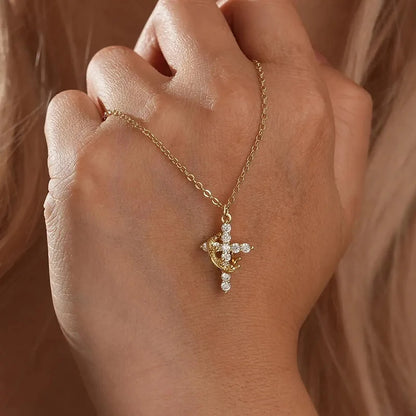 Cross Crown Necklace