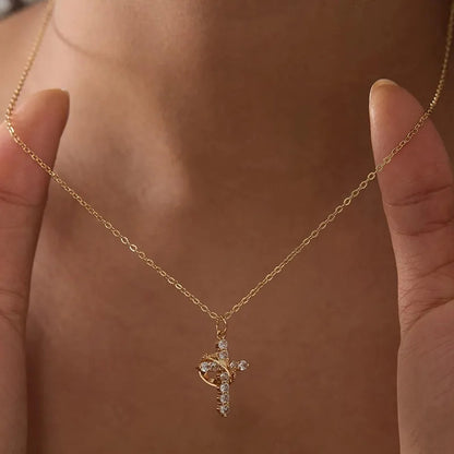 Cross Crown Necklace
